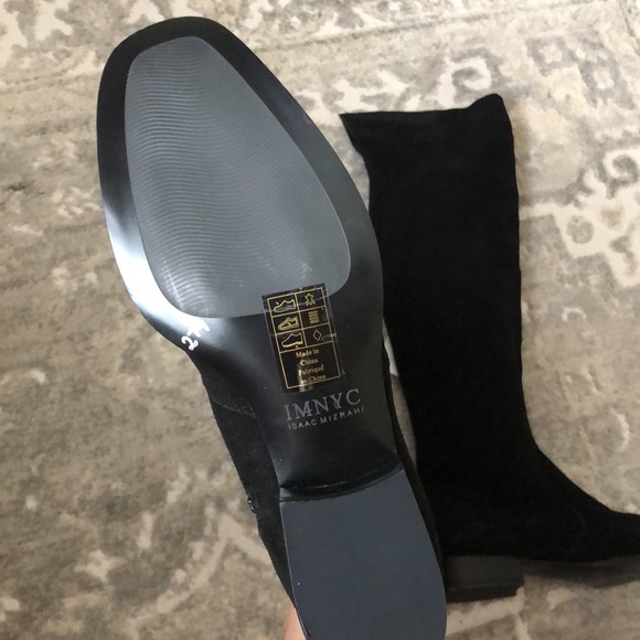 New ISAAC MIZRAHI Genuine Suede Moyen Yolanda Square Toe Over the knee boots - Picture 7 of 14